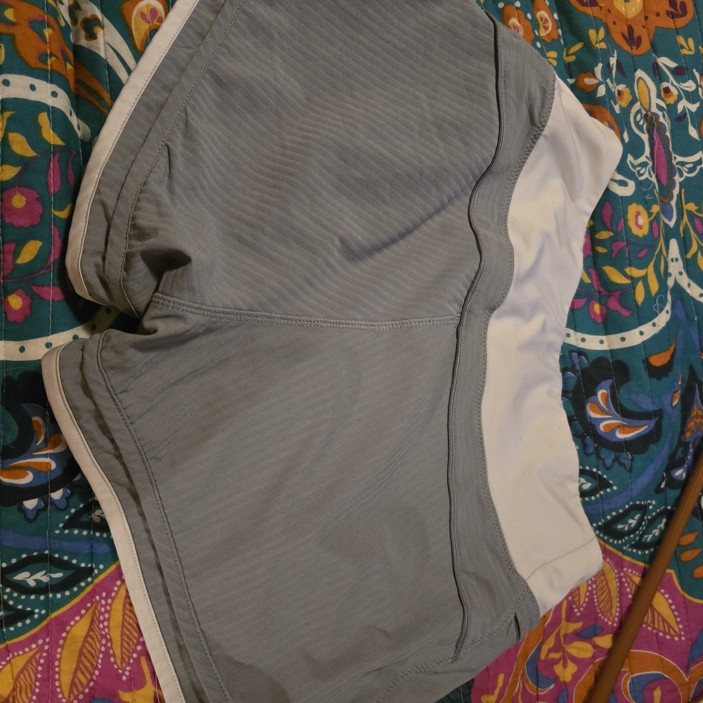 Hylete Gray/White Workout Shorts - Picture 3 of 3